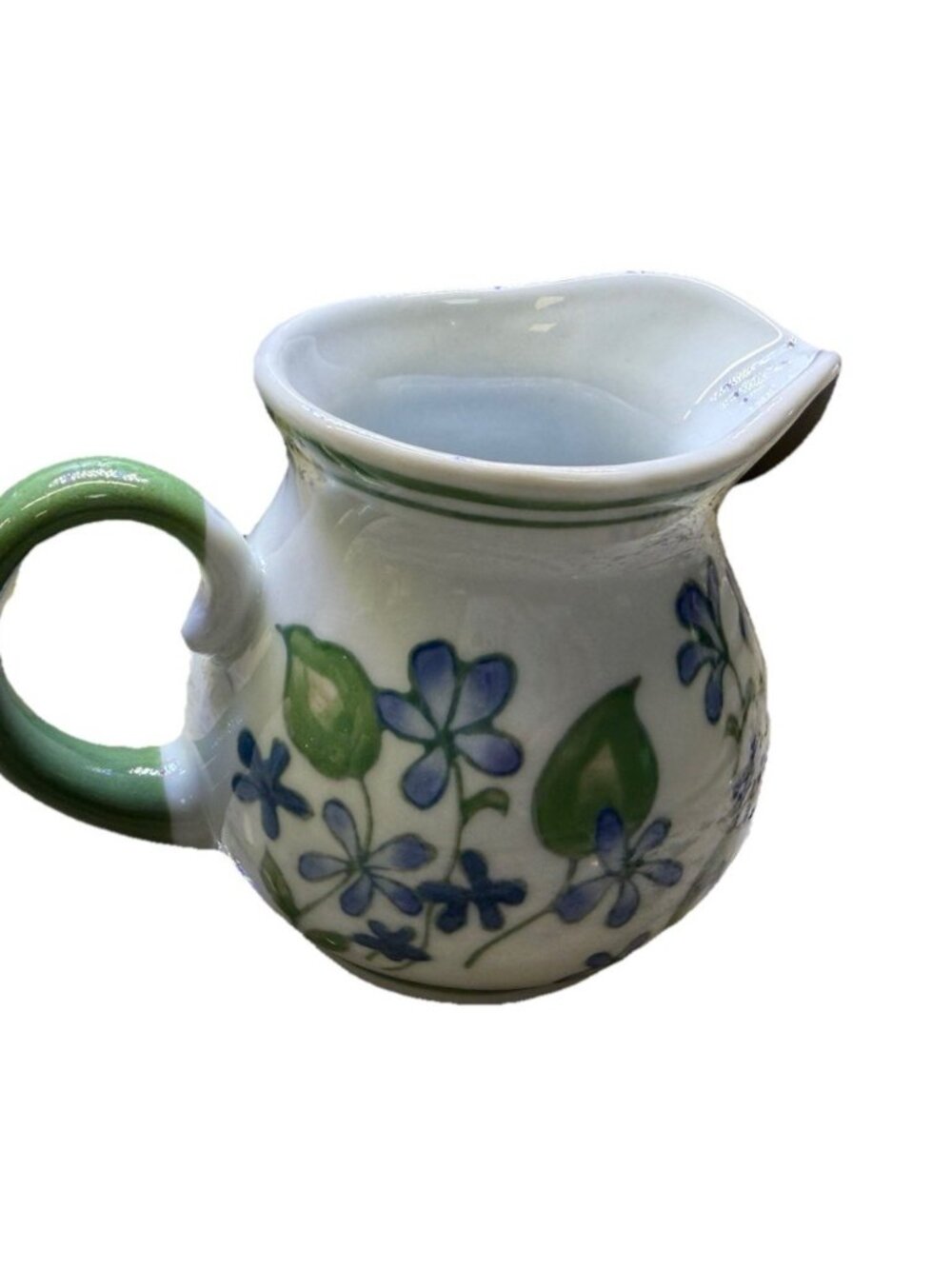 Vtg Hand painted April Cornell KITCHEN Floral Creamer Pitcher  Table Top Cottage
